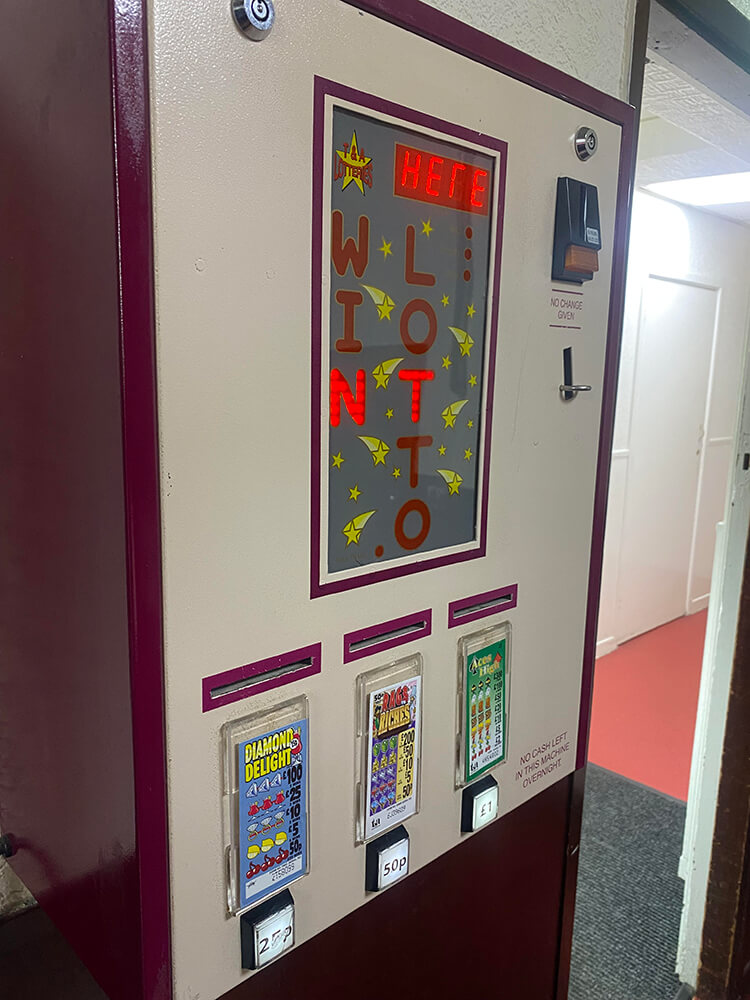 Pull tab shop lottery machines